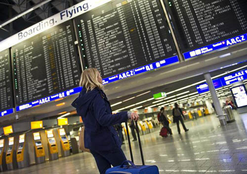 Germany Europe Snow Frankfurt Airport