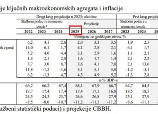 CBBiH: Rast realnog BDP-a u BiH mogao bi usporiti na oko 2% u 2025.